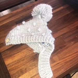 Gray knitted 0-3 winter hat